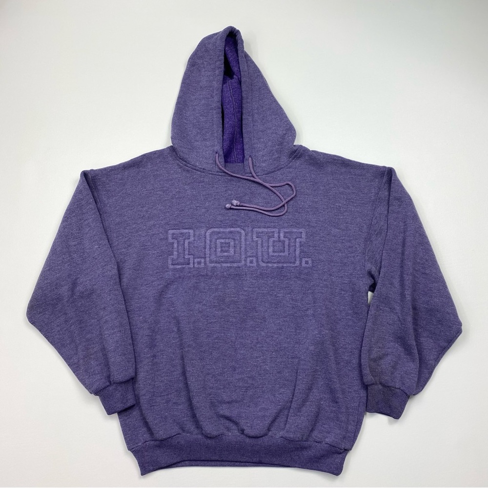 Men’s Vintage I.O.U. Pullover Hooded Sweatshirt Size Medium